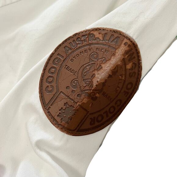 Coogi Australia XXL Men's White Gold Stripe Captain's Button Down Boating Shirt - Picture 7 of 9